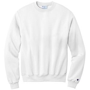 Champion Unisex White Crewneck Sweater Hoodie Sweatshirt